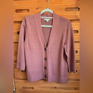 JJill 3/4 sleeve cardigan sweater